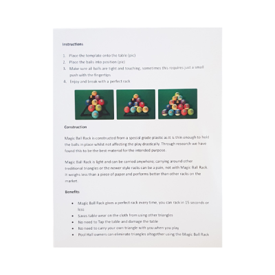 Magic Ball Rack Kombifolie 8,9 + 10 Ball